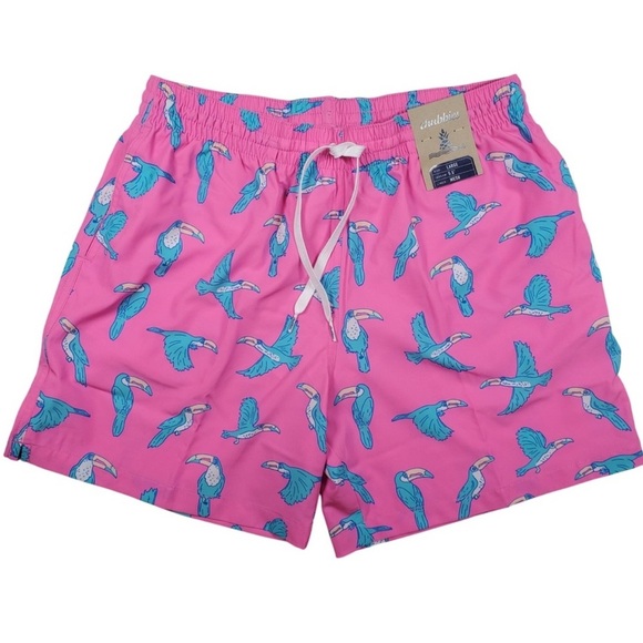 Chubbies Men’s Swim Trunks, Size Large “Toucan Do It” Style - Picture 1 of 8